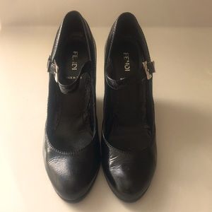 FENDI wedge high heels SZ 37.5